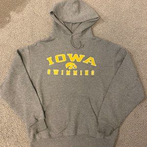 Iowa Swimming Hoodie - Womens Large  - Grey